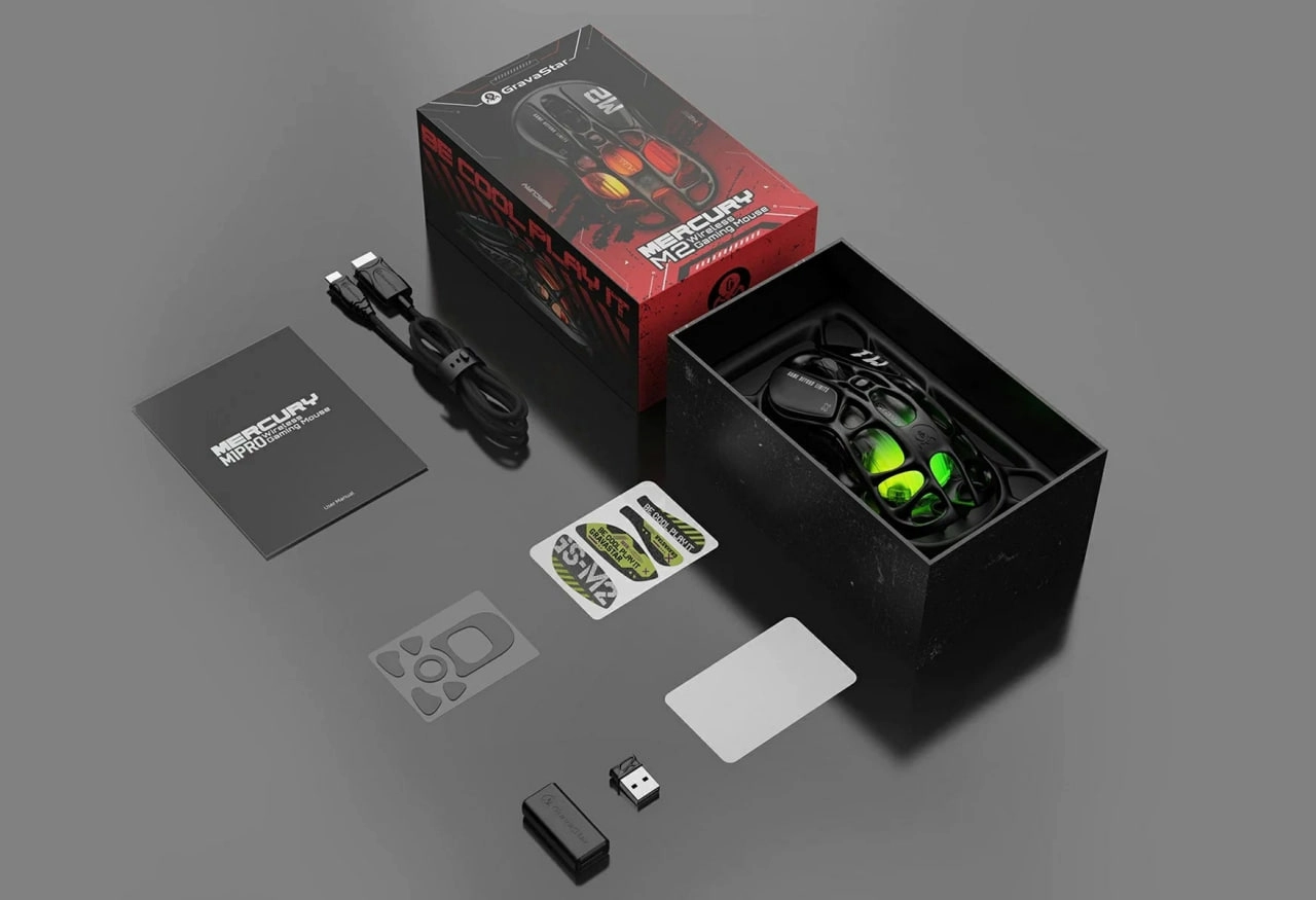 O‘yin sichqonchasi GravaStar Mercury M2 WL, Black (GRAVASTARM2_BLK) O'zbekistonda