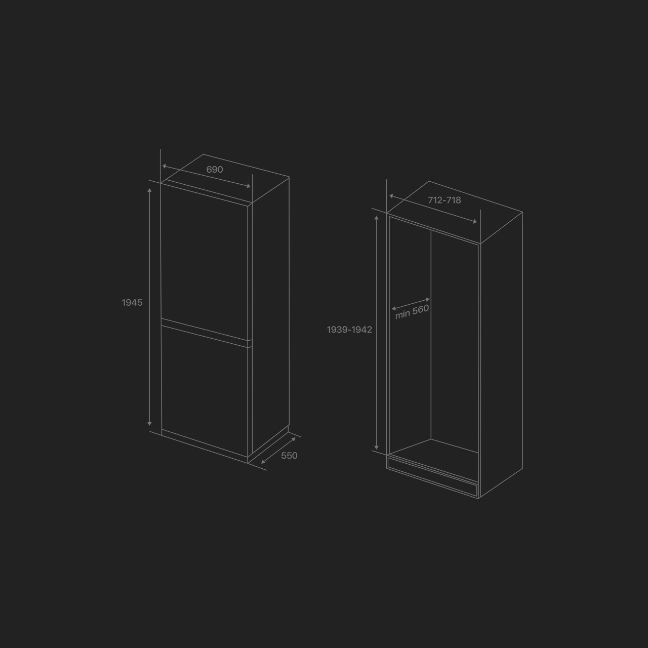 Hofmann RB341NFIBG/HF (o'rnatiladigan) sovutgichi O'zbekistonda