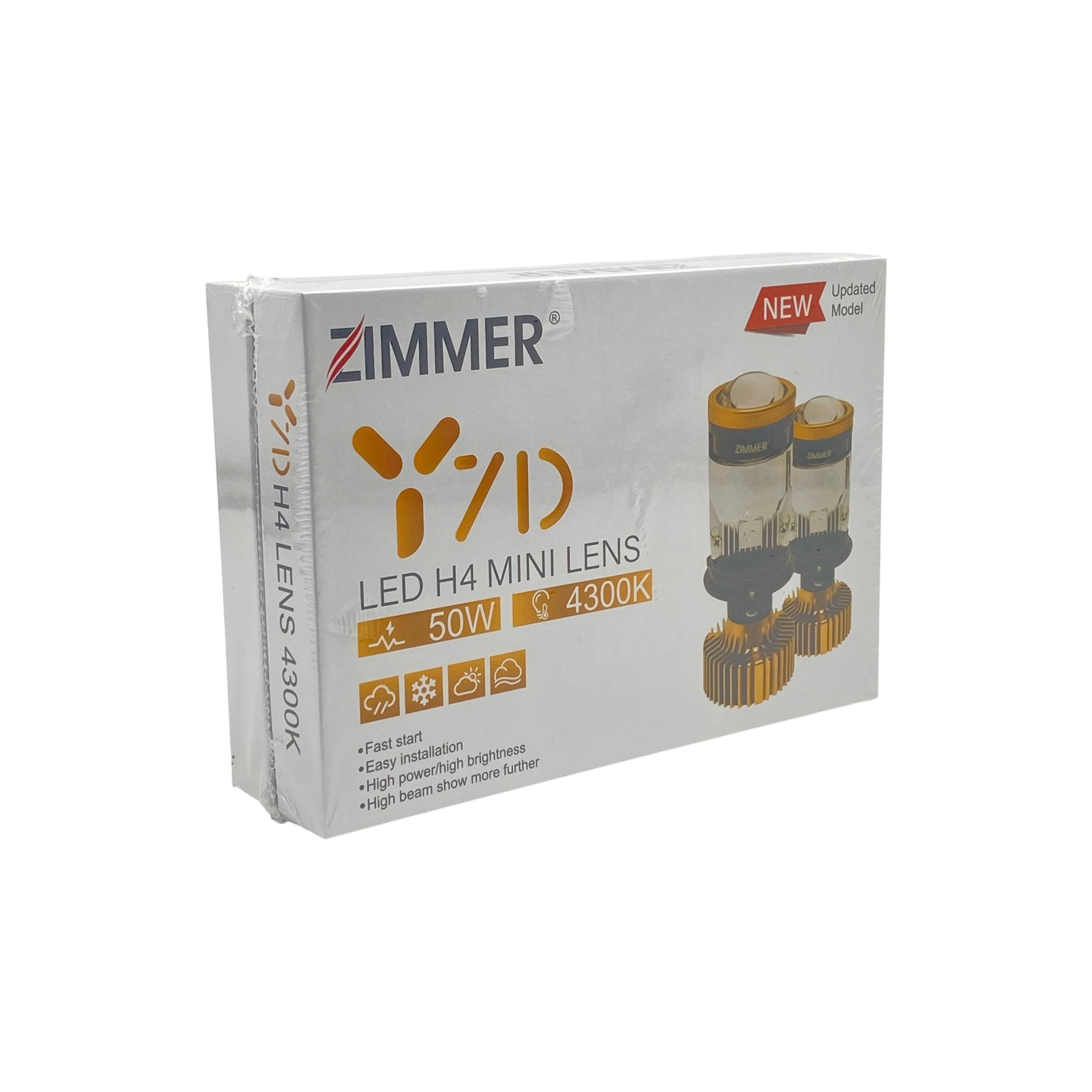 Линейная светодиодная линза Zimmer Y7d h4 mini lens  для автомобильных фар недорого