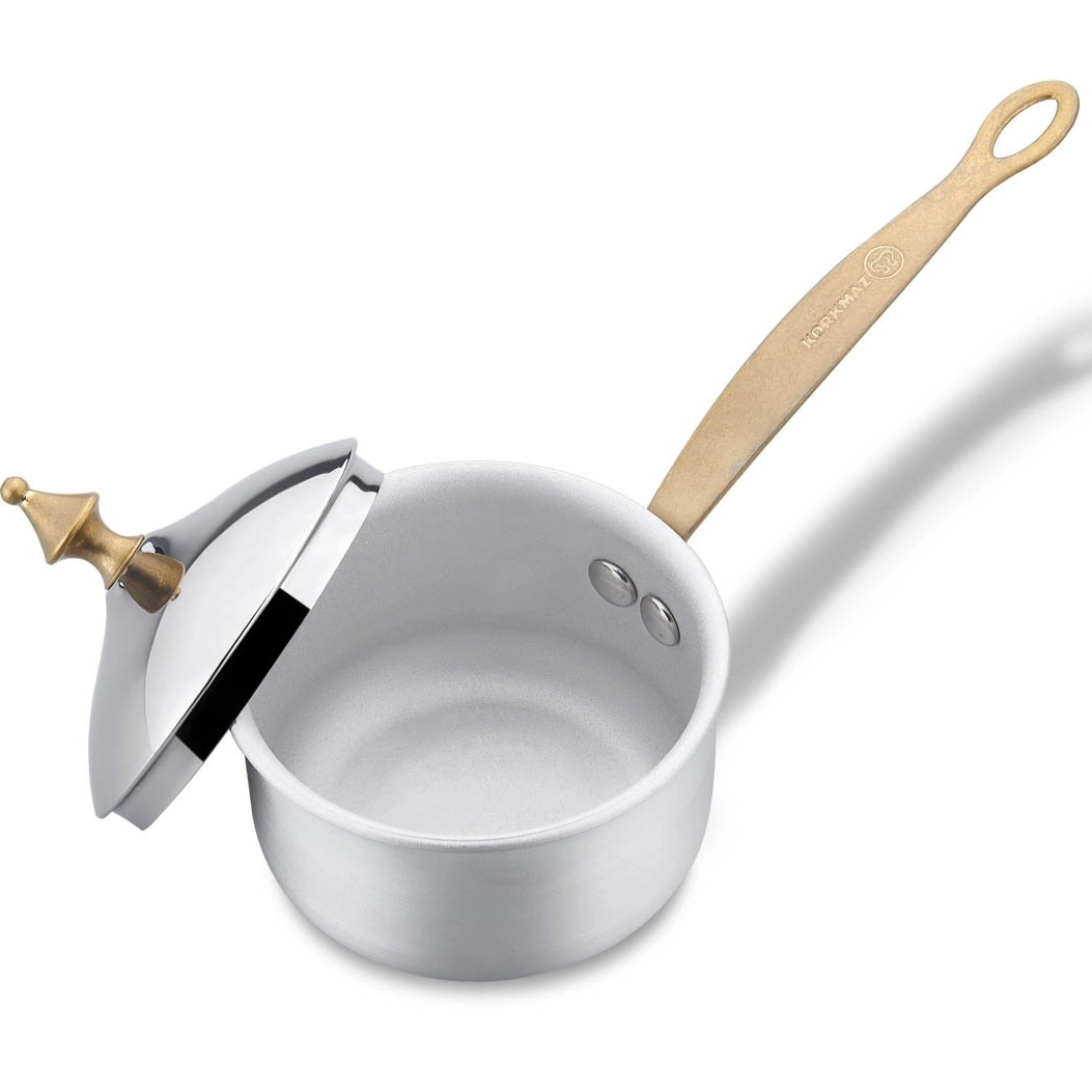 Korkmaz Hanedan 9 sm, zanglamaydigan po‘lat, PTFE yopishmaydigan qoplama, sous tovasi (A2971) , Silver arzon