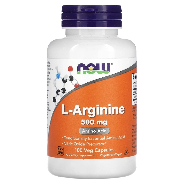 NOW Foods L-arginin 500 mg 100 ta vegetarian kapsula (00030) sotib olish
