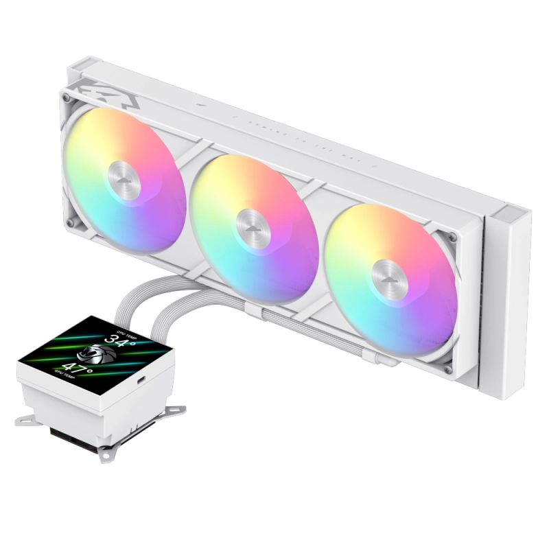 Кулер GLACIER 360 LCD WH недорого