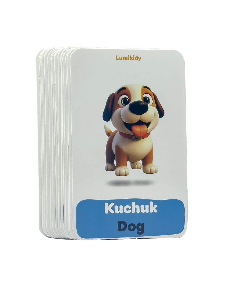 Bolalar rivojlanishi uchun kartochkalar: Uy hayvonlar- Domestic animals (ingliz tilida) O'zbekistonda