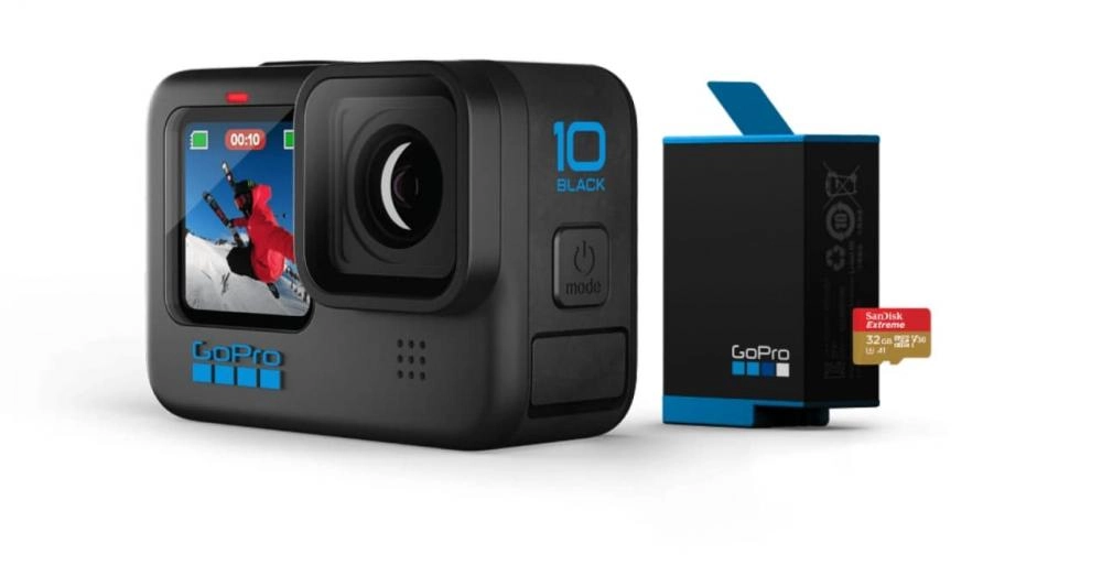 GoPro Hero10, 23.6MP,1720 mA/soat Black action kamerasi arzon