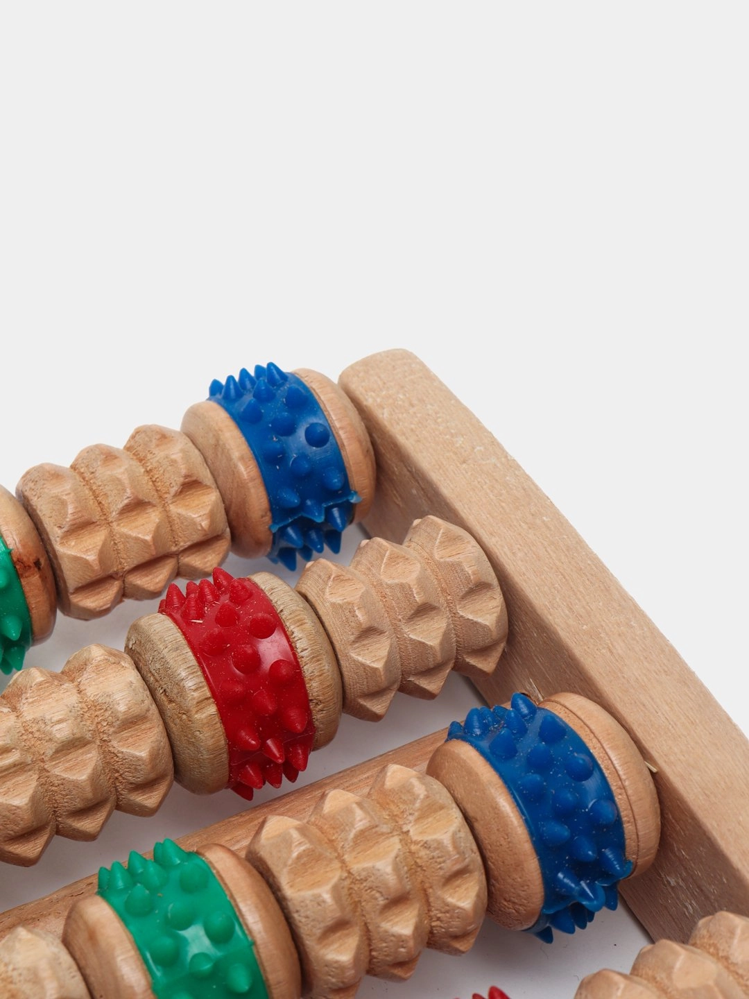 Массажер для ног, роликовый, деревянный, снимает стресс, боль и усталость, 25 x18 см недорого