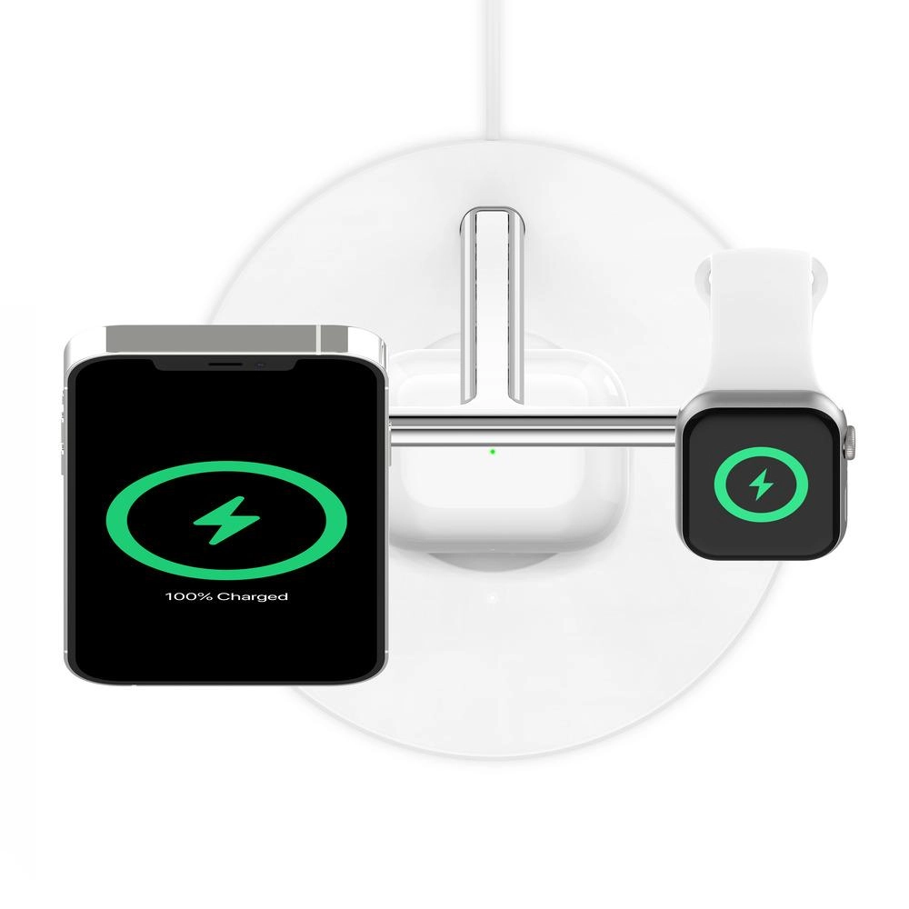 Беспроводное зарядное устройство Belkin MagSafe 3-in-1 Wireless Charger WIZ009vf цена