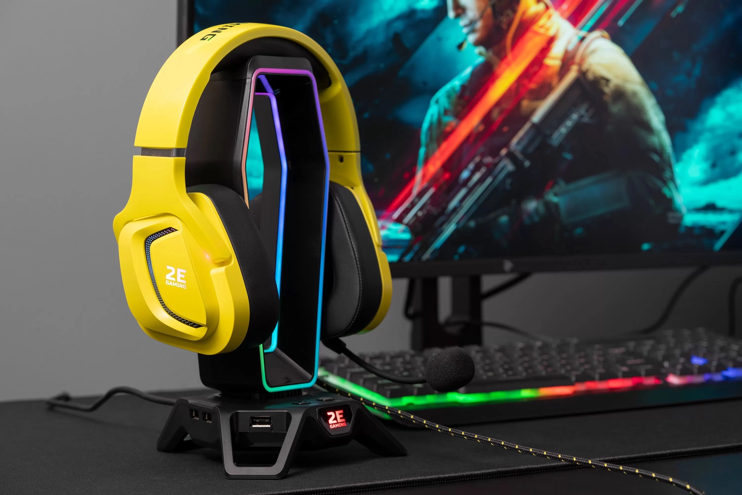 Игровые наушники 2E GAMING HG340 RGB Yellow 3.5 mm цена