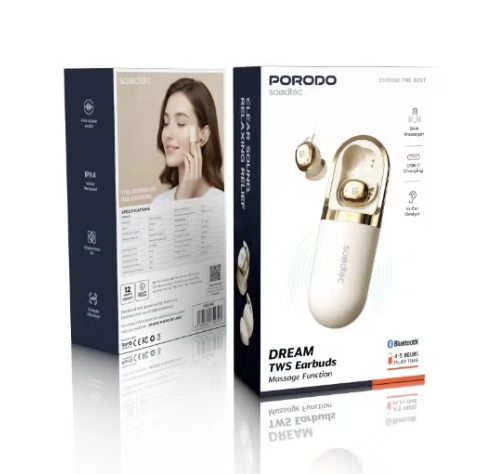 Simsiz naushniklar Porodo Sondtec Dream PDS13 TWS Earbuds (massaj funksiyasi bilan) onlayn