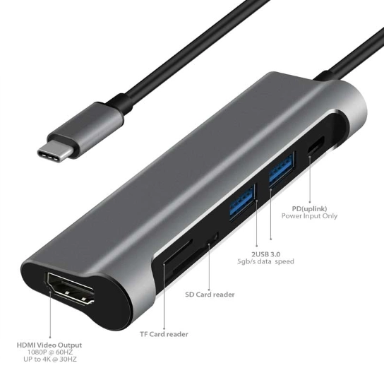 Многофункциональный адаптер Jcpal JCP6217 USB-C - 4k HDMI 6 в 1 онлайн