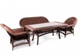 КОМПЛЕКТ Chelsea, стол прямоуг.+ 3-х мест.софа + 2 кресла купить