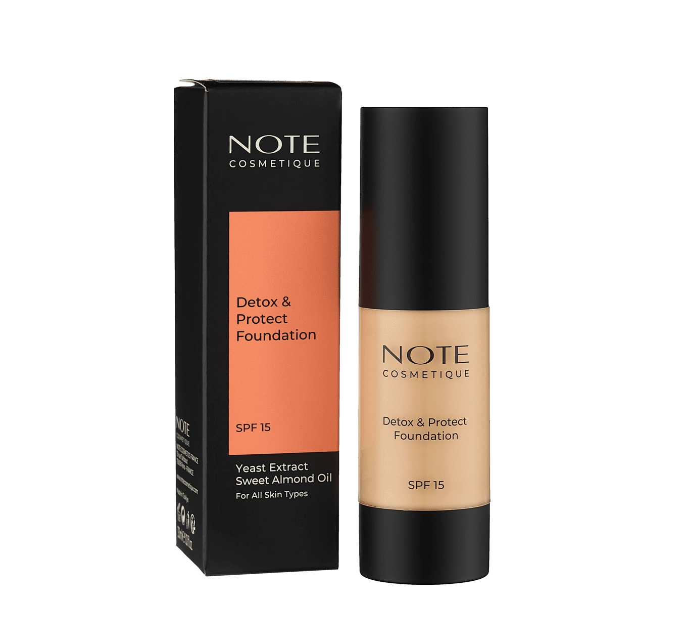 Тональный крем  NOTE DETOX AND PROTECT FOUNDATION 02 SPF15 (30 ml) купить