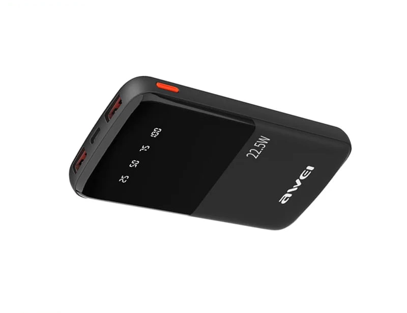 Портативный аккумулятор Awei P10K 10000mAh чёрный - фото №3 Портативный аккумулятор Awei P10K 10000mAh чёрный недорого