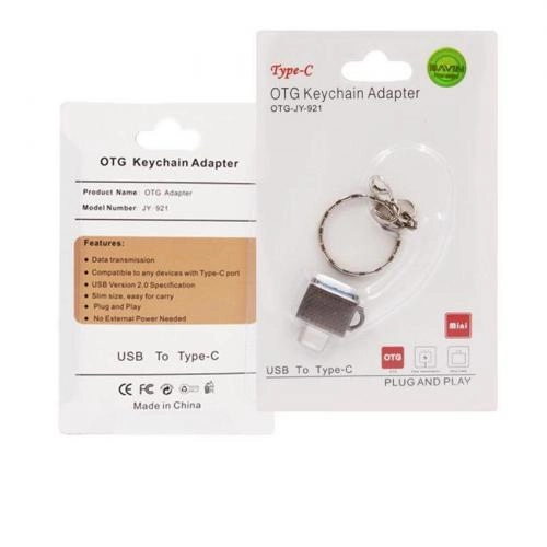 Переходник Keyсhain OTG-921 Type-C Silver недорого