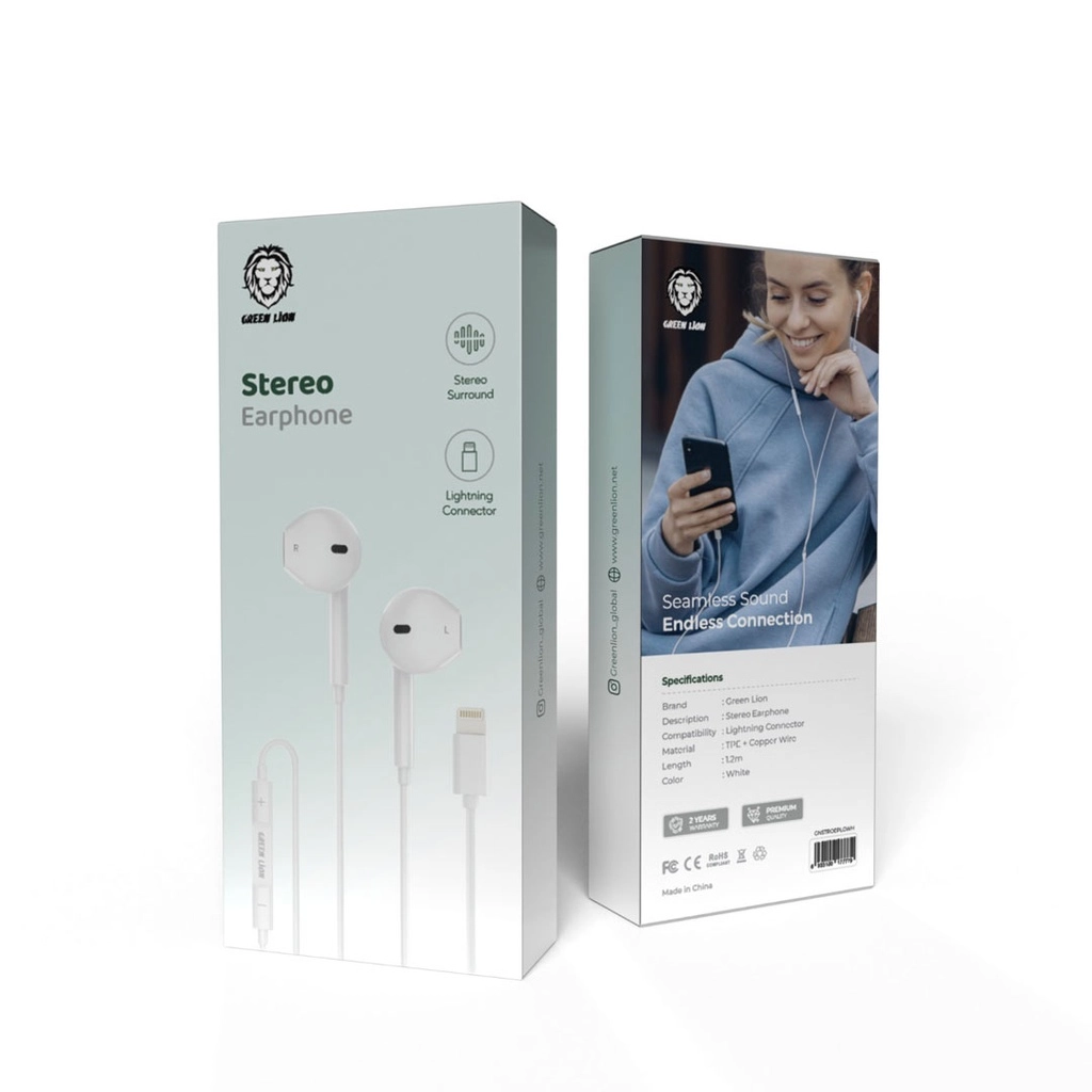 Наушники Green Lion Wired Stereo Earphones with Lightning Connector недорого