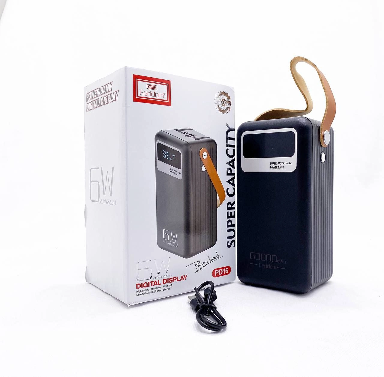 Внешний аккумулятор Powerbank Earldom PD-16 60000mAh 6W - фото №2 Внешний аккумулятор Powerbank Earldom PD-16 60000mAh 6W купить
