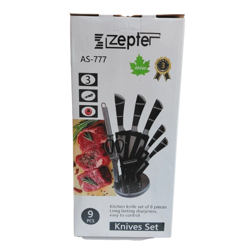 Zepter pichoqlar to&lsquo;plami 9 dona (AS-777) , Black sotib olish