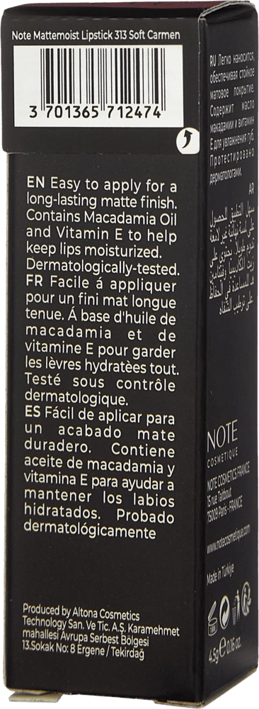 Помада для губ NOTE MATTEMOIST LIPSTICK 313 недорого