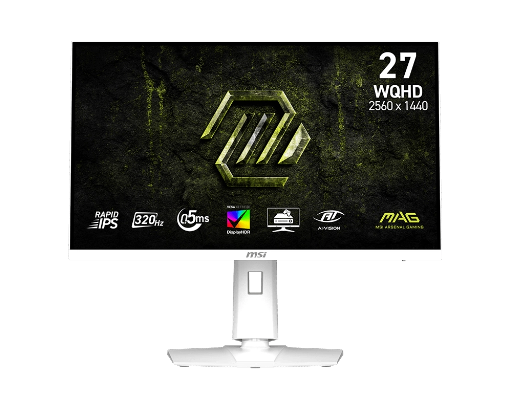 MSI MAG 274QRFW X32 monitori / 27" / 320Hz / WQHD/ IPS / 0.5ms / DisplayHDR 400 , White sotib olish