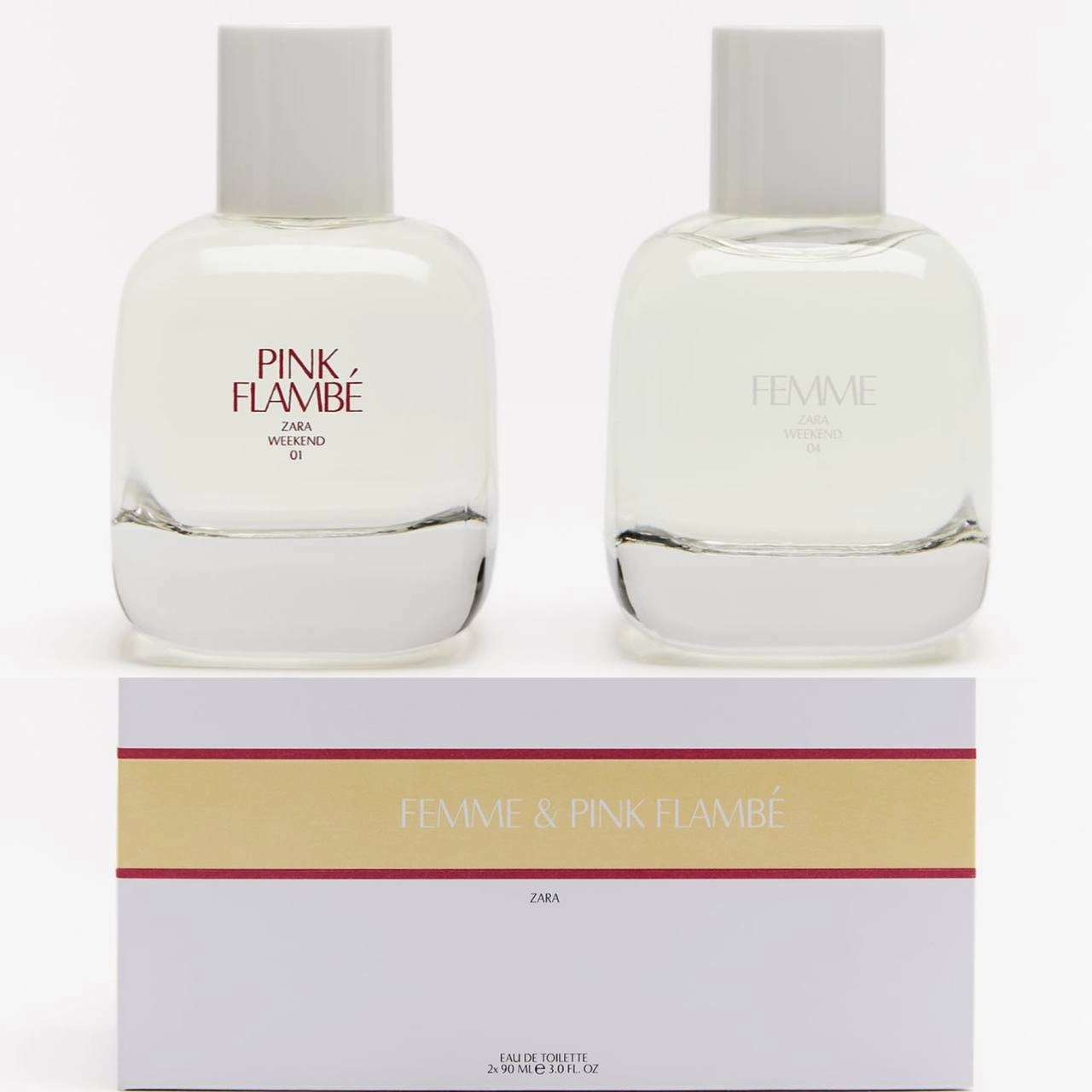 Zara FEMME 90 ml + PINK FLAMBE 90 ml— ayollar uchun atir O'zbekistonda