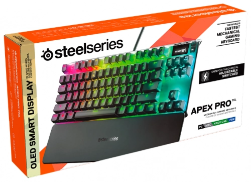 SteelSeries Apex Pro TKL Black USB o‘yin klaviaturasi O'zbekistonda