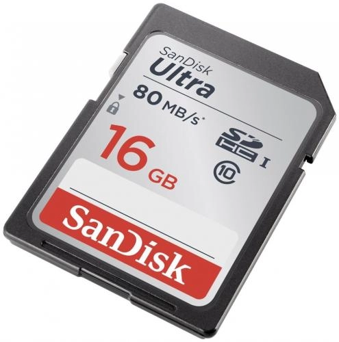 SanDisk Ultra SDXC Class 10 UHS-I 80MB/s 16GB xotira kartasi arzon