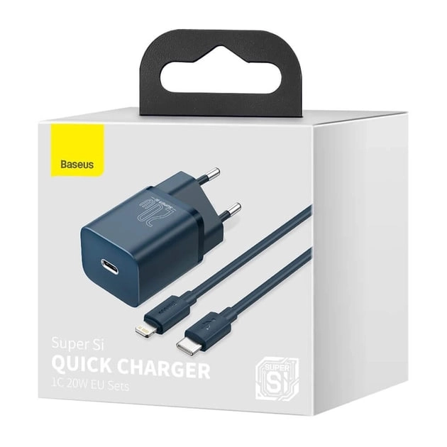 Baseus Super Si Quick Charger 1C 20W EU Sets zaryadlovchi qurilmasi O'zbekistonda
