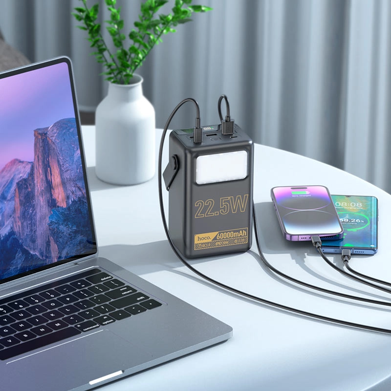 Hoco J110 60000mAh 22.5W qora portativ akkumulyatori xususiyatlar