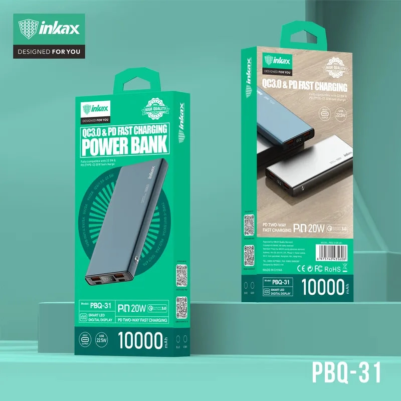 Портативный аккумулятор Inkax PBQ31 10000mAh 22,5W в Узбекистане