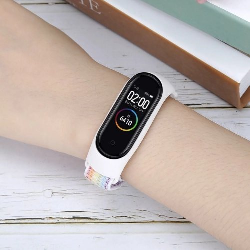 Xiaomi Mi Band 5 / Mi Band 4 / Mi Band 3 uchun tasmacha (neylon, kamalak rang) sotib olish