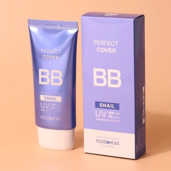 Mutsini bilan namlantiruvchi Foodaholic Snail Perfect Cover BB Cream sotib olish