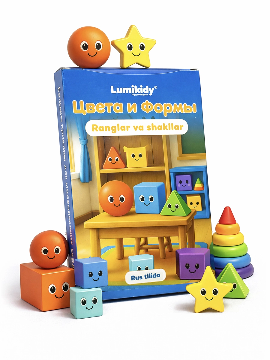 Bolalar rivojlanishi uchun kartochkalar: Ranglar va shakllar - Цвета и Формы (rus tilida) sotib olish