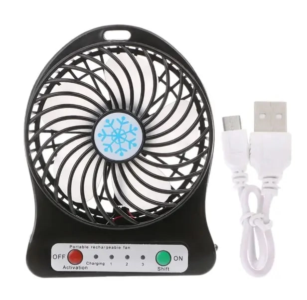 Мини вентилятор Portable Fan черный в Узбекистане