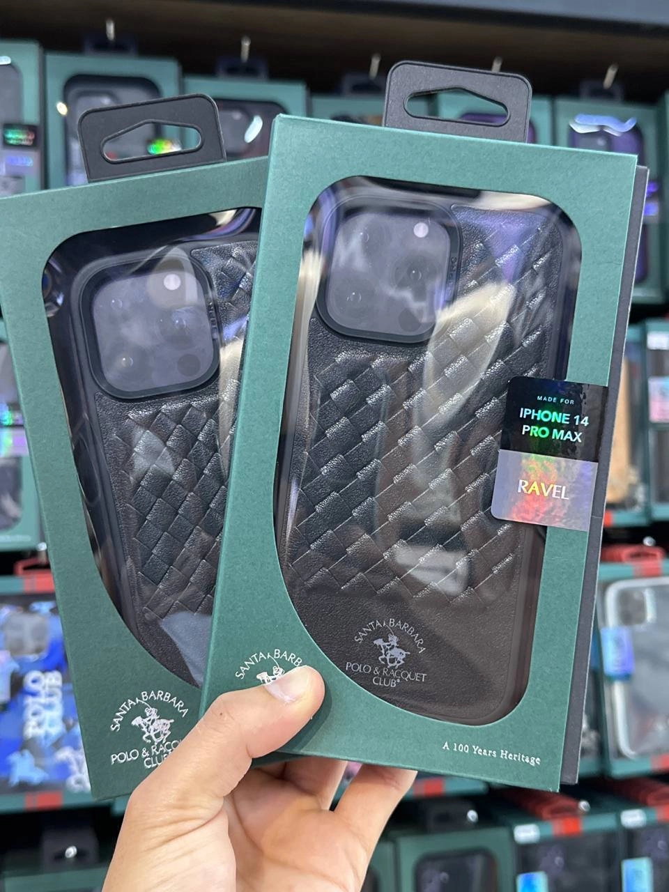 Чехол с вышивкой Santa Barbara Polo RAVEL для iPhone 14 Pro/14 Pro max,черный в Узбекистане