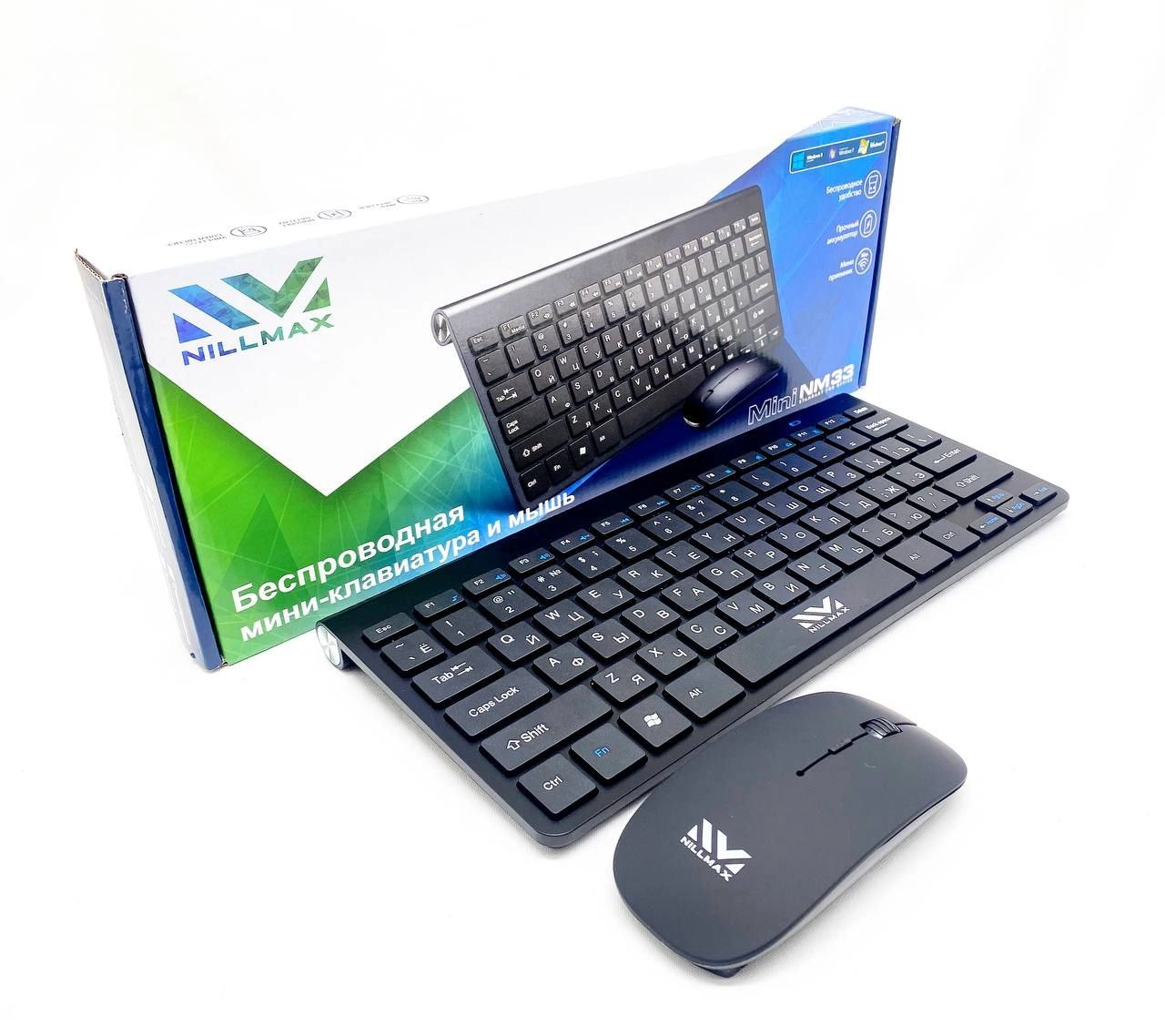 Беспроводная мини-клавиатура и мышь Nillmax NM33 недорого