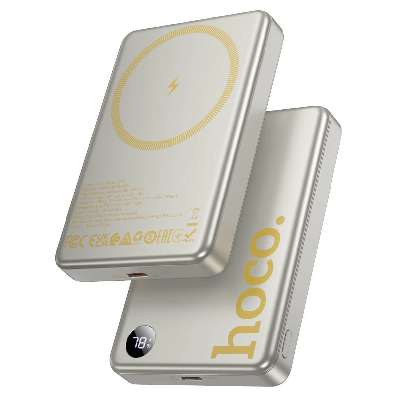 Hoco Q34 10000mAh simsiz quvvatlovchi tillarang tashqi akkumulyatori sotib olish