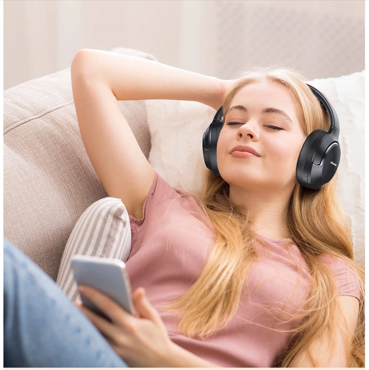 Беспроводные наушники Awei AT2 ANC черные в Узбекистане