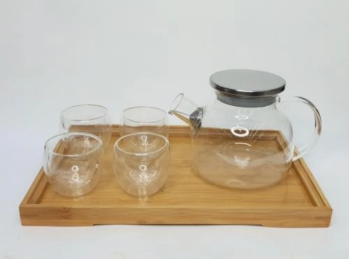 Чайный сервиз стеклянный "Бочонок" купить