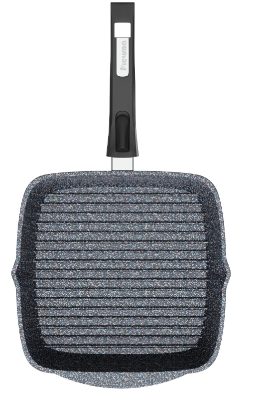 Сковорода Мечта квадрат съемной ручкой и крышкой Темно-синий (28см) онлайн