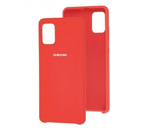 Чехол Silicone cover для Samsung Galaxy A51, красный  купить