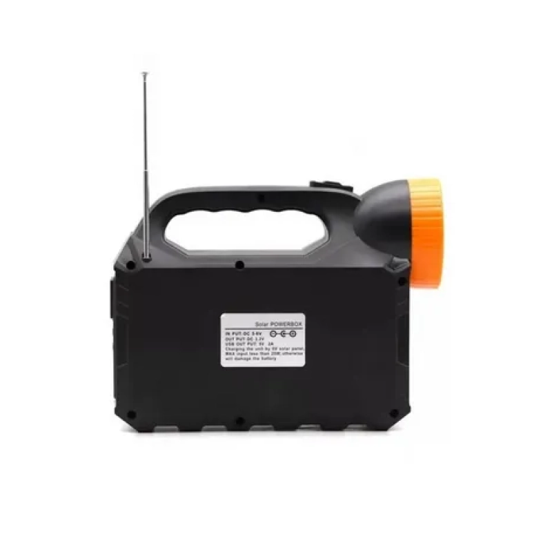 Фонарь-Лампа зарядная станция / 3 лампы / солнечная панель / FM-Radio SOLAR LIGHT GD-102 Black недорого