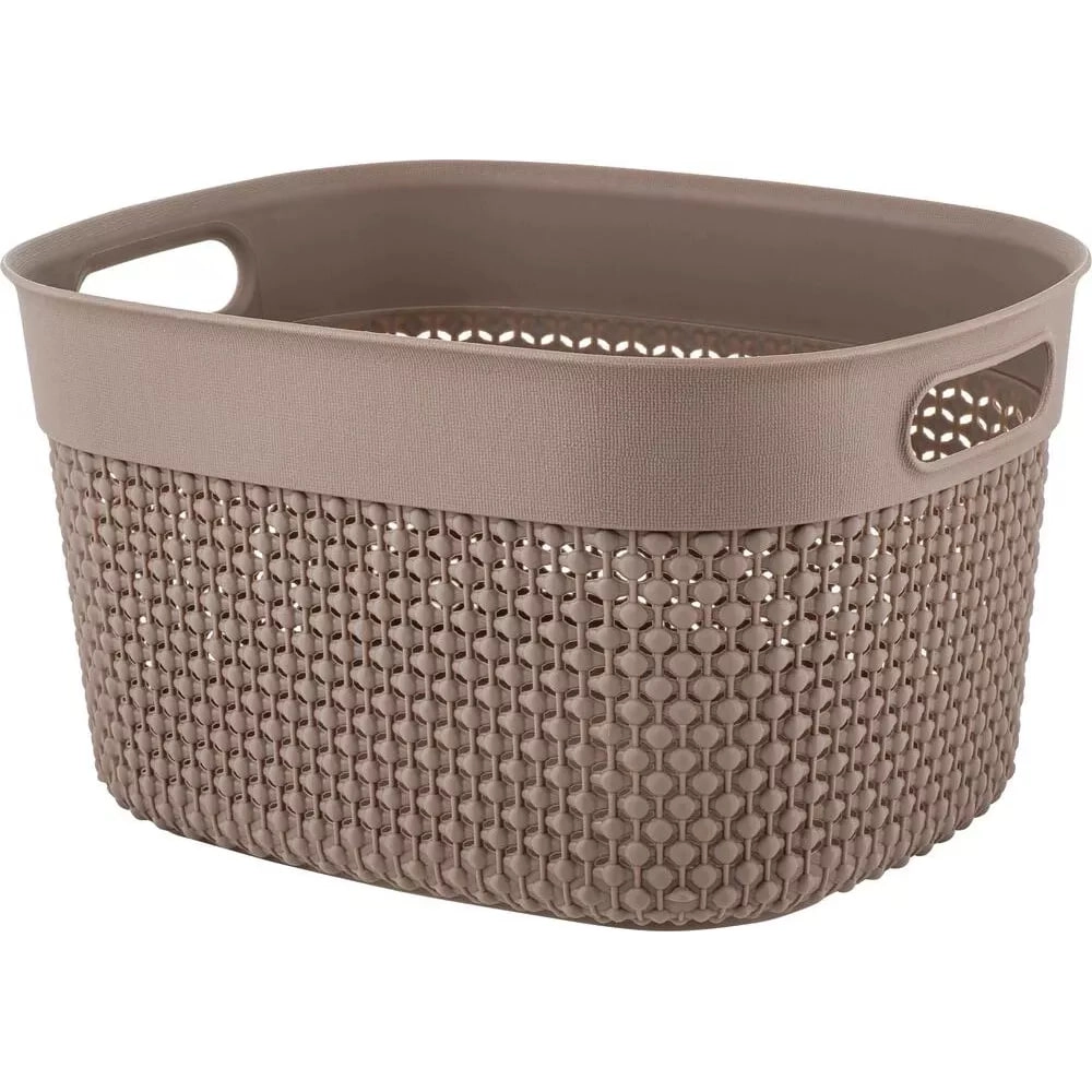 Корзина для хранения Plast Team OSLO, с ручками, 6л шоколадный мокко купить