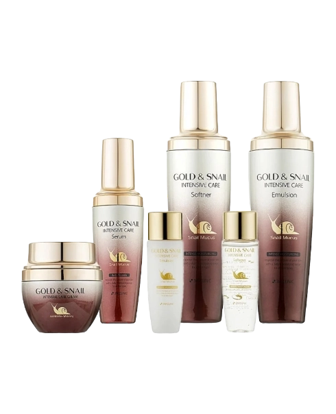 Oltin va salyangoz mutsini bilan qarishga qarshi yuz parvarishi to&lsquo;plami 3W Clinic Gold And Snail Intensive Care Set sotib olish