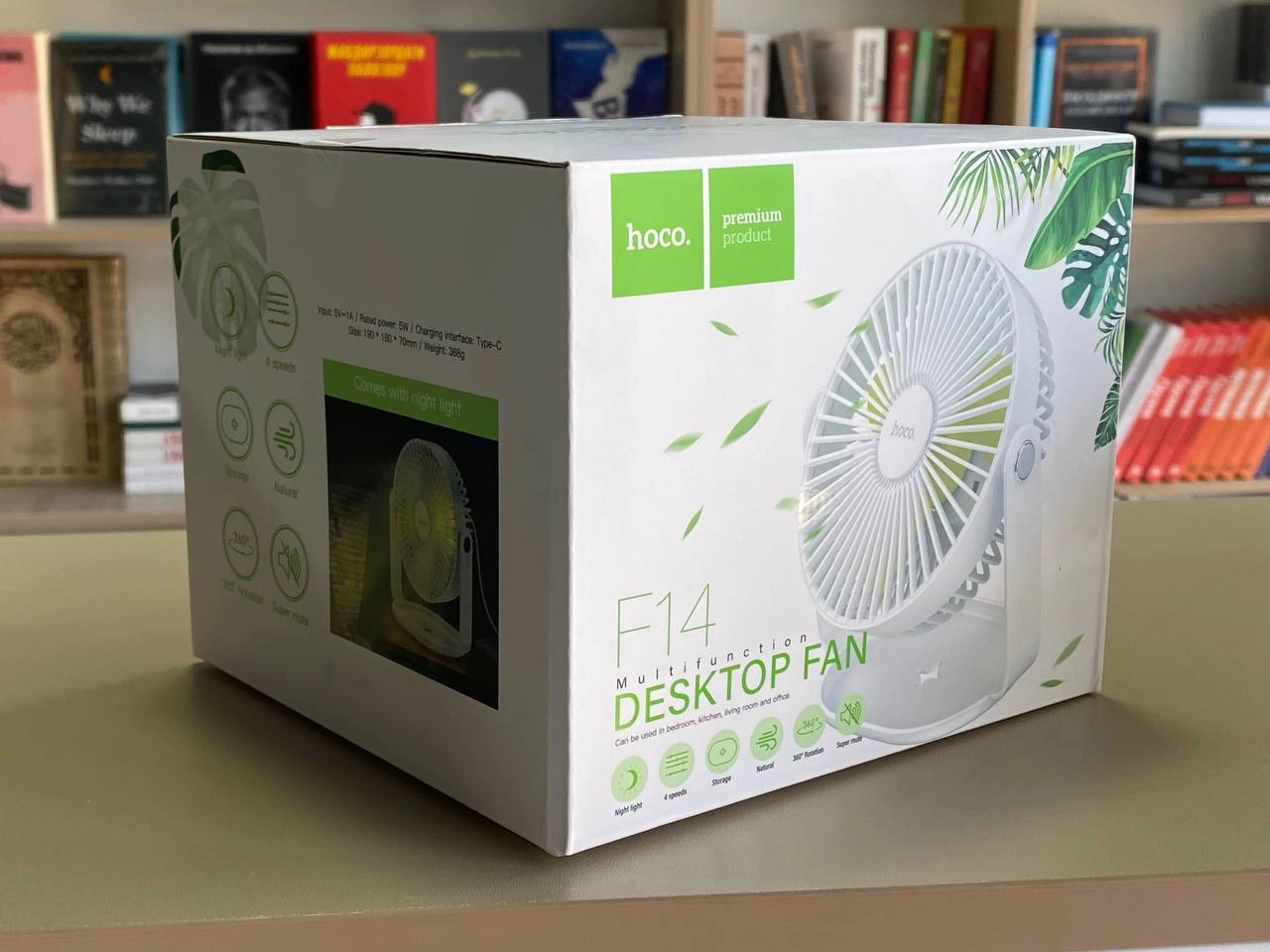 Мини-вентилятор Hoco F14 белый онлайн