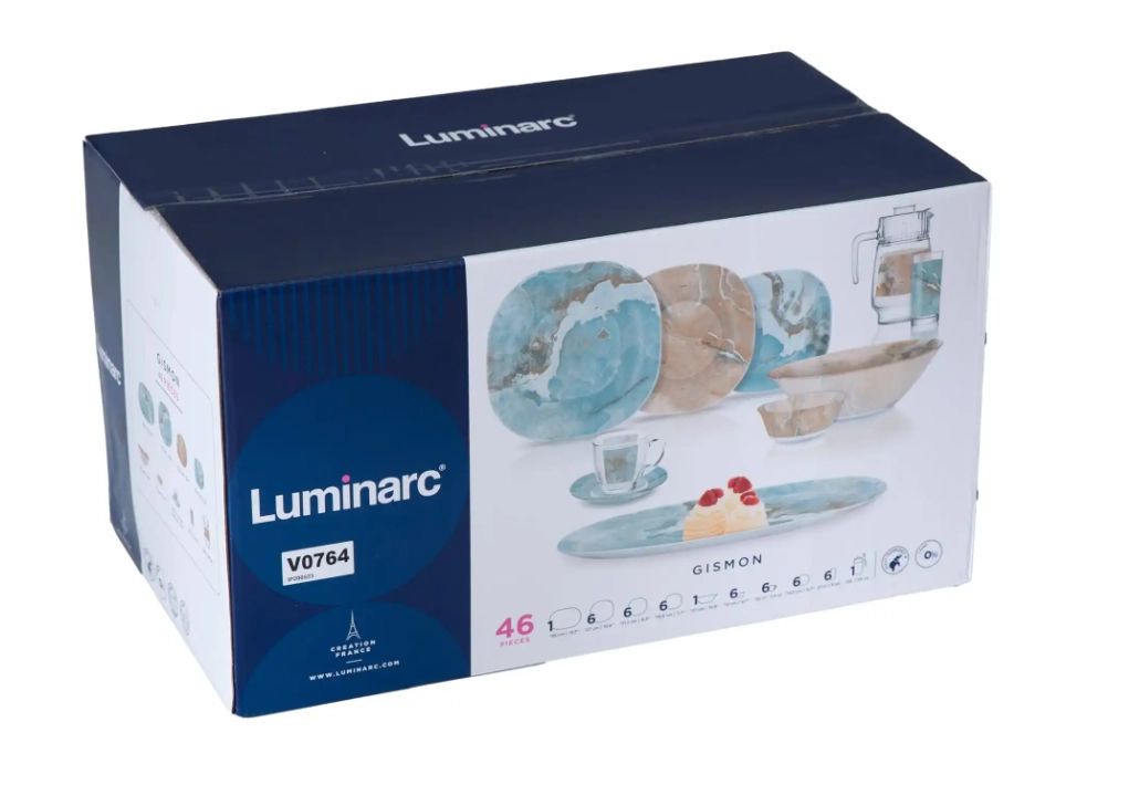 Luminarc Neo Carina Gismon 46 ta element Stol servisi (V0764) bo'lib to'lash