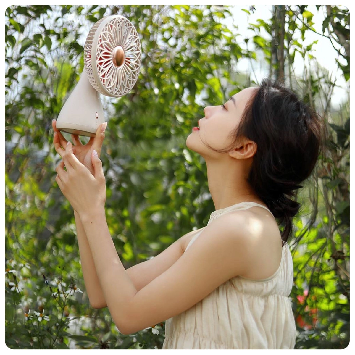 Портативный вентилятор Xiaomi Sothing Bridal Bouquet розовый в Узбекистане