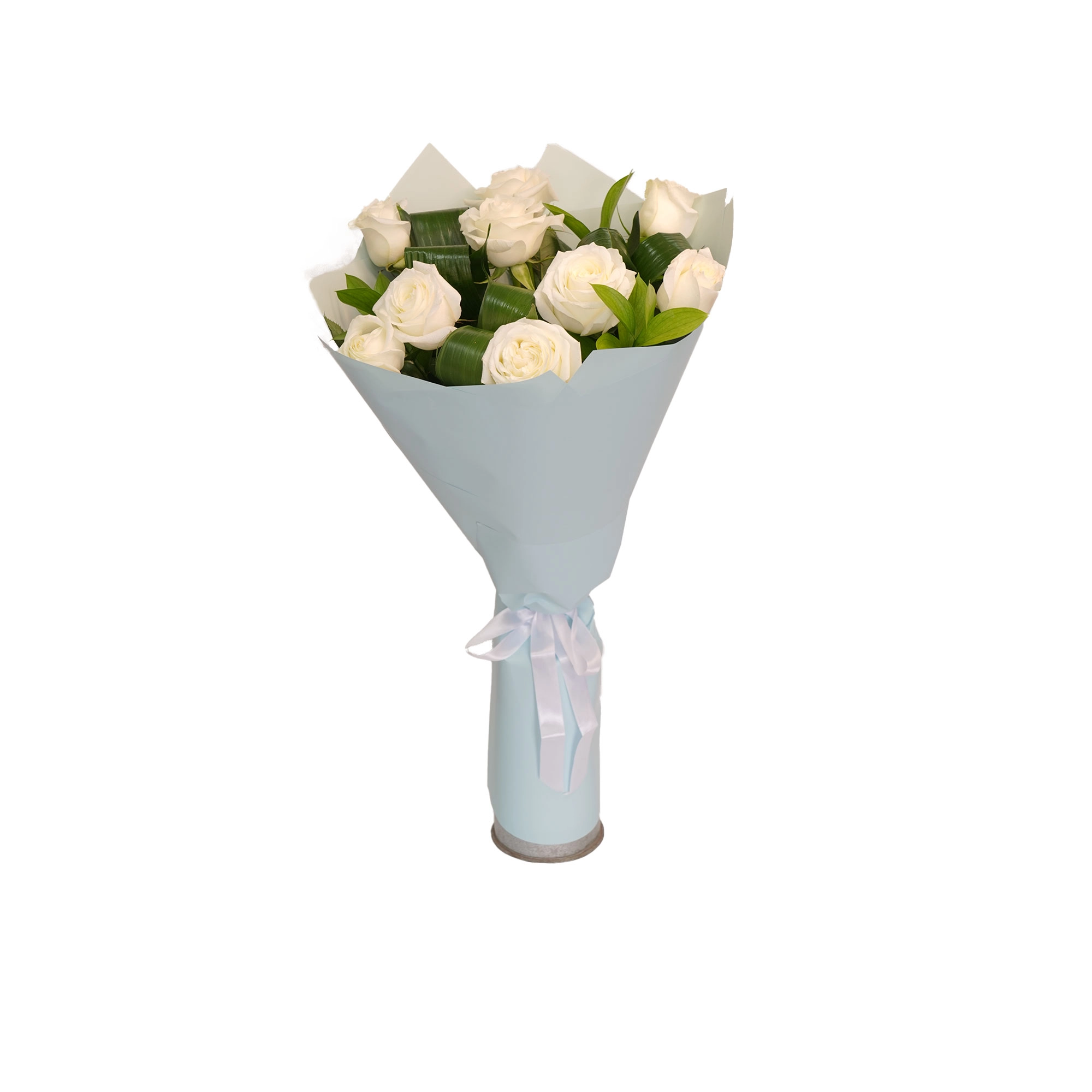 "Oq atirgul" guldastasi (9 dona) O'zbekistonda