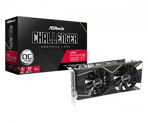 Видеокарта ASRock Radeon RX 5600 XT 1420MHz PCI-E 4.0 6144MB 14000MHz 192 bit HDMI 3xDisplayPort HDCP Challenger D OC 3.6 в Узбекистане