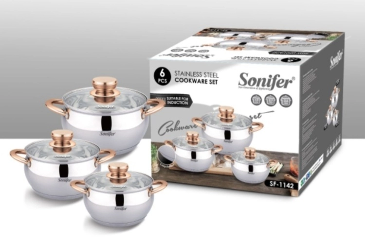 Набор кастрюль Sonifer SF-1142 купить