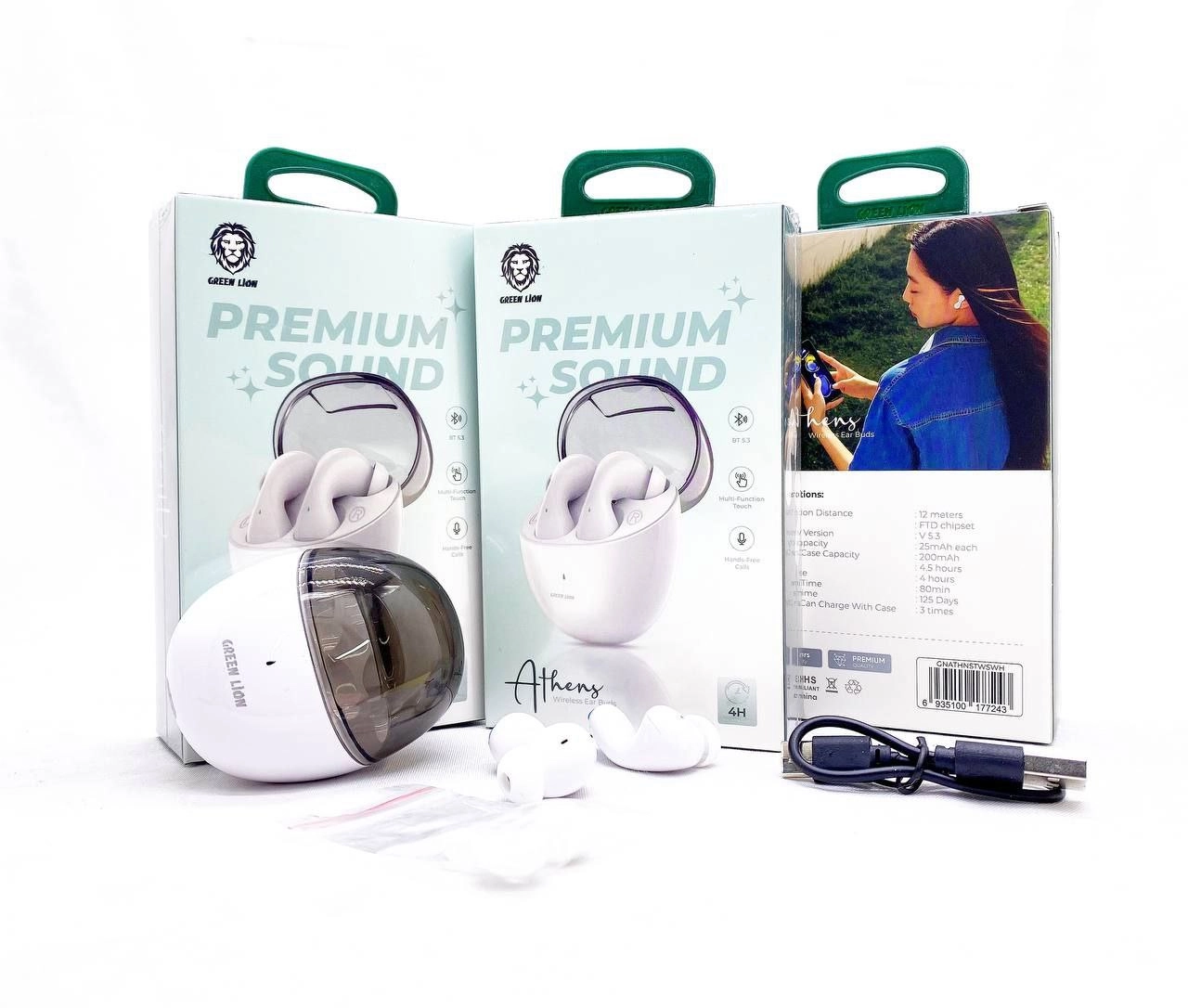 Беспроводные наушники Green Lion Athens Premium Sound белый купить