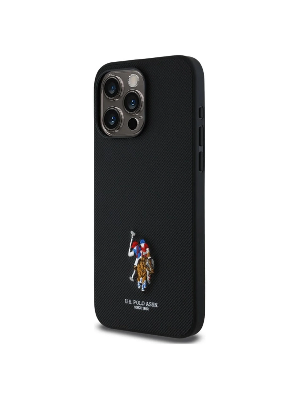 iPhone 15 Pro Max uchun CG MOBILE U.S. Polo Assn. qora g‘ilofi sotib olish